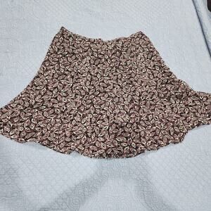 Purple Black White George Midi Skirt